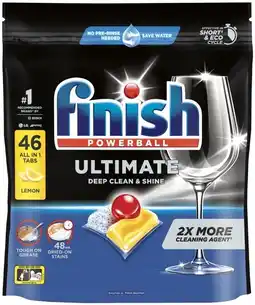 IGA Finish Ultimate Dishwashing Tablets Lemon 46 Pack offer