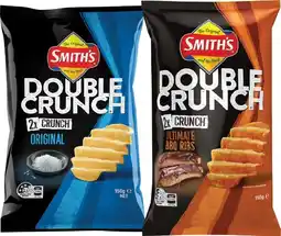 IGA Smith’s Double Crunch Chips 150g Selected Varieties offer