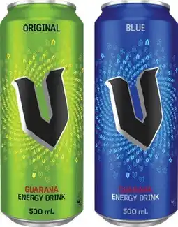 IGA V Energy Drink 500mL or V Riise Sparkling Energy Drink 330mL Selected Varieties offer