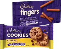 IGA Cadbury Cookies 156g, Fingers 114g or Freddo Milk Chocolate Biscuits 167g Selected Varieties offer