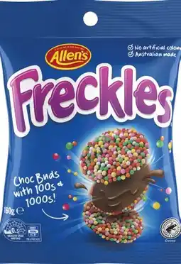 IGA Allen’s Freckles, Jaffas or Nestlé Smarties Share Pack 160g offer