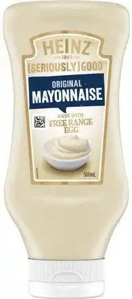 IGA Heinz Seriously Good Mayonnaise or Aioli Squeezy 500mL Selected Varieties offer