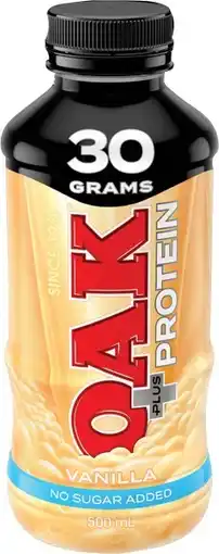 IGA Oak Plus Flavoured Milk 500mL Selected Varieties offer