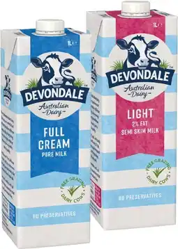 IGA Devondale Long Life Milk 1 Litre Selected Varieties offer