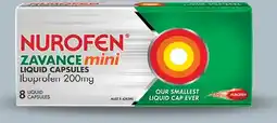 IGA Nurofen Zavance Ibuprofen 200mg Mini Liquid Capsules 8 Pack offer