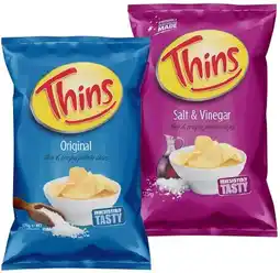 IGA Thins Chips 150-175g Selected Varieties offer