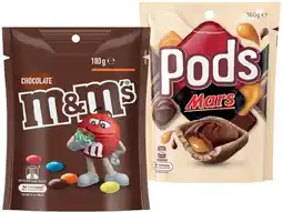 IGA M&M’s 130‑180g, Pods 160g or Maltesers 120‑140g Share Pack Selected Varieties offer