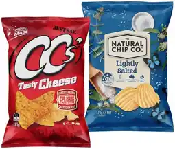 IGA The Natural Chip Co. Chips 150‑175g or CC’s Corn Chips 175g Selected Varieties offer
