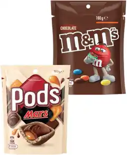 IGA M&M’s 130‑180g, Pods 160g or Maltesers 120‑140g Share Pack Selected Varieties offer