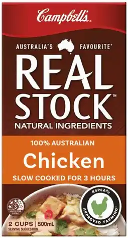 IGA Campbell’s Real Stock 500mL Selected Varieties offer
