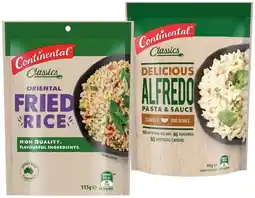 IGA Continental Pasta & Sauce 85‑105g or Rice 115‑125g Selected Varieties offer