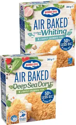 IGA Birds Eye Air Baked Crumbed Fish 250‑380g Selected Varieties offer