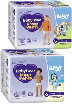 IGA BabyLove Nappy Pants 22‑34 Pack Selected Varieties offer