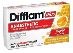IGA Difflam Plus Sore Throat Relief Lozenges 16 Pack Selected Varieties offer