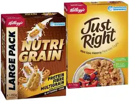 IGA Kellogg’s Nutri‑Grain Cereal 765g, Just Right 740g or Coco Pops 650g offer