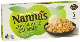 IGA Nanna’s Fruit Crumble 550g Selected Varieties offer