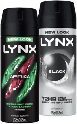 IGA Lynx Antiperspirant or Deodorant 165mL Selected Varieties offer