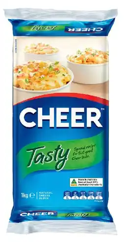 IGA Cheer Cheese Block 1kg Selected Varieties offer