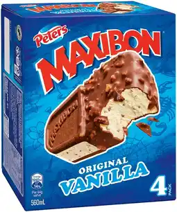 IGA Peters Maxibon 4 Pack Selected Varieties offer