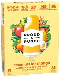 IGA Proud & Punch Ice Cream 6 Pack Selected Varieties offer