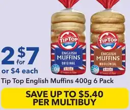 Ritchies Tip Top English Muffins offer