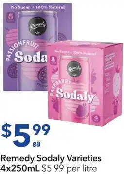 Ritchies Remedy Sodaly Varieties offer