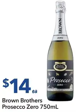Ritchies Brown Brothers Prosecco Zero offer