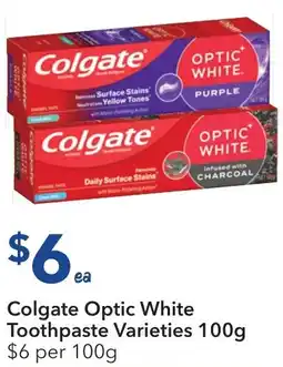 Ritchies Colgate Optic White Toothpaste Varieties offer
