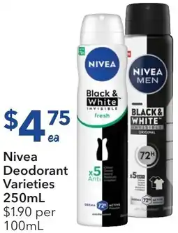 Ritchies Nivea Deodorant Varieties offer