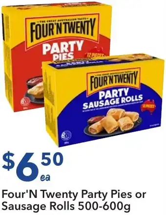 Ritchies Four'N Twenty Party Pies or Sausage Rolls offer