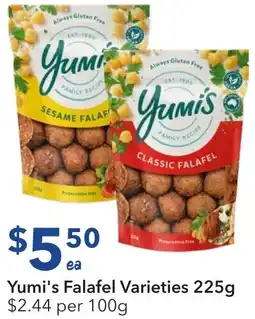 Ritchies Yumi's Falafel Varieties offer