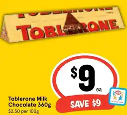 Ritchies Toblerone Milk Chocolate offer