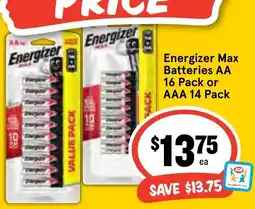 Ritchies Energizer Max Batteries offer