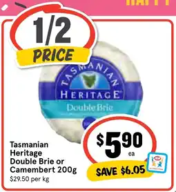 Ritchies Tasmanian Heritage Double Brie or Camembert offer