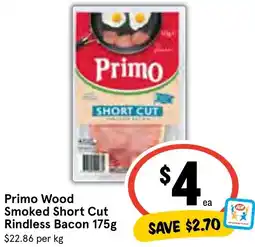 Ritchies Primo Wood Smoked Short Cut Rindless Bacon offer