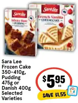 Ritchies Sara Lee Frozen Cake, Pudding Danish offer