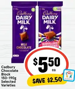 Ritchies Cadbury Chocolate Block offer