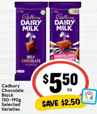 Ritchies Cadbury Chocolate Block offer