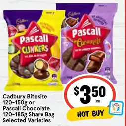 Ritchies Cadbury Bitesize or Pascall Chocolate offer