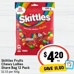 Ritchies Skittles Fruits Chewy Lollies offer