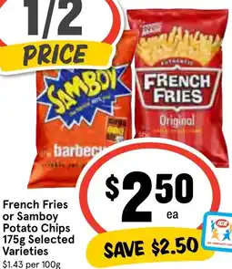 Ritchies French Fries or Samboy Potato Chips offer