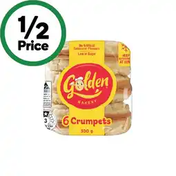 Woolworths Golden Crumpet Rounds Pk 6 offer