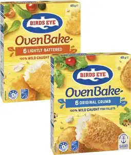 Coles Birds Eye Oven Bake Fish Fillets 425g offer