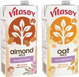 Coles Vitasoy Almond or Oat Milk 1 Litre offer
