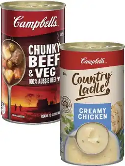 Coles Campbell's Country Ladle or Chunky Soup 495g-505g offer