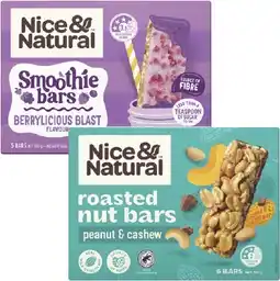 Coles Nice & Natural Nut or Smoothie Bars 100g-192g offer