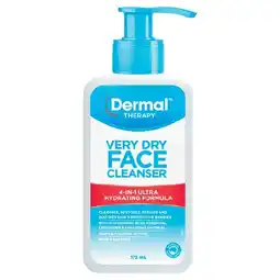 Woolworths Dermal Therapy Very Dry Face Cleanser 175ml offer