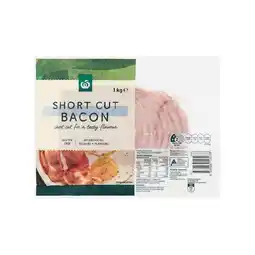 Woolworths Woolworths Short Cut Bacon 1 kg – From the Fridge offer