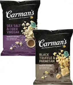 Coles Carman's Popcorn 100g offer