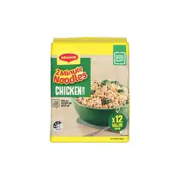 Woolworths Maggi 2 Minute Noodles 828-888g Pk 12 offer